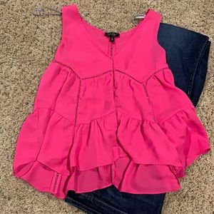 Hot Pink JS Tank Top Blouse